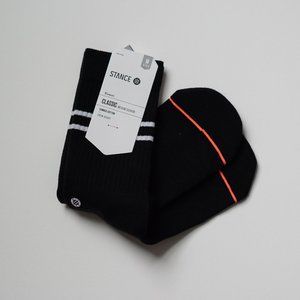 STANCE black & white stripes crew socks